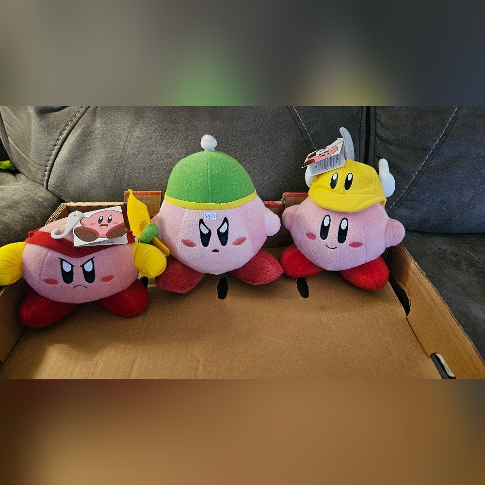 Multiple Kirby in Costume Plush Toy Bundle Lot